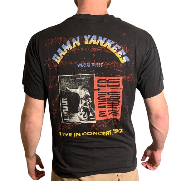 VINTAGE Damn Yankees Concert T-Shirt Size M - Picture 2 of 5